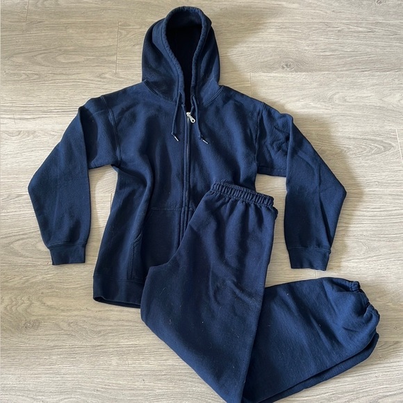 Aritzia Pants & Jumpsuits Navy Blue Sweat Set Poshmark